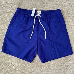 J. Crew Men’s Swim Trunk 6” Stretch Purple Mesh Lined Drawstring Waist M Beach